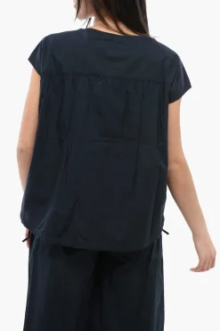 Camicia Smanicata in Popeline con Coulisse sul Fondo>Woolrich Discount
