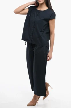 Camicia Smanicata in Popeline con Coulisse sul Fondo></noscript>Woolrich Discount
