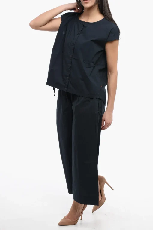 Camicia Smanicata in Popeline con Coulisse sul Fondo>Woolrich Discount