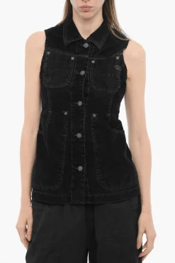 Camicia Smanicata VIK in Velour>Diesel Clearance
