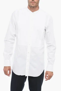 Camicia smoking LORENZO in Cotone>Finamore 1925 Sale