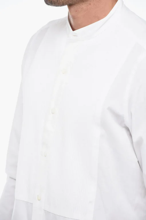 Camicia smoking LORENZO in Cotone>Finamore 1925 Sale