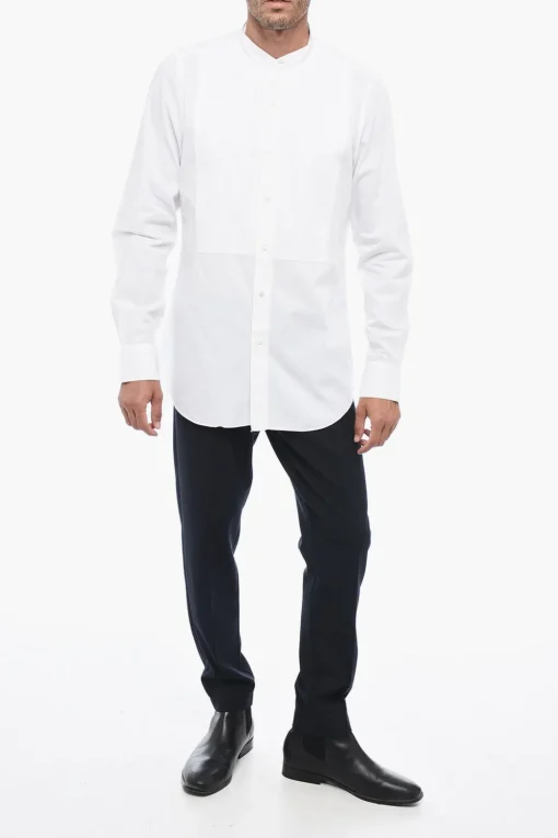 Camicia smoking LORENZO in Cotone>Finamore 1925 Sale