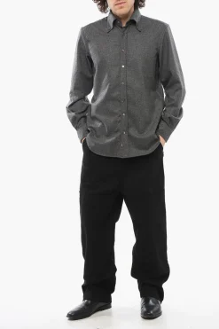 Camicia STRAMP Button Down in Cotone e Lana Vergine></noscript>Department 5 Clearance