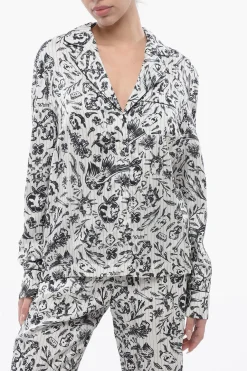 Clearance Camicia TATTOO PAJAMA in Satin Stampato Donna Camicie