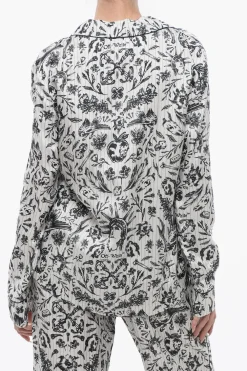 Clearance Camicia TATTOO PAJAMA in Satin Stampato Donna Camicie