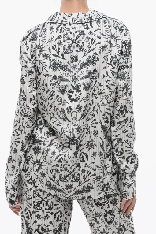 Clearance Camicia TATTOO PAJAMA in Satin Stampato Donna Camicie