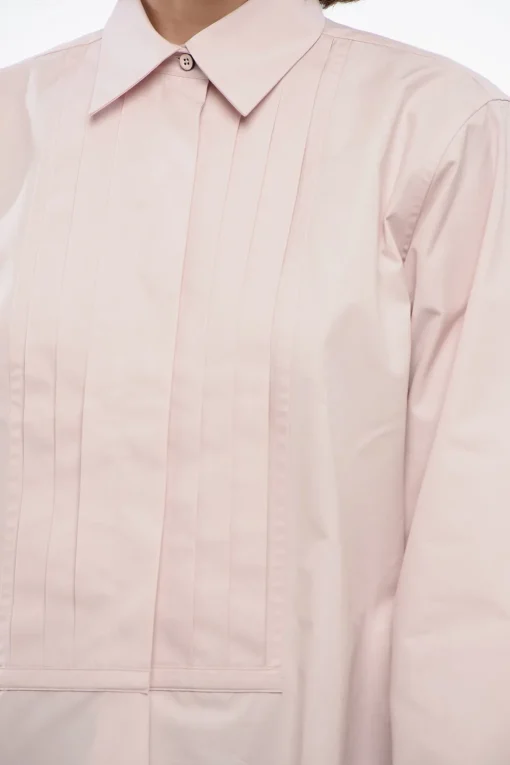 Camicia Tuxedo in Popeline di Cotone con Collo Francese>Jil Sander Fashion