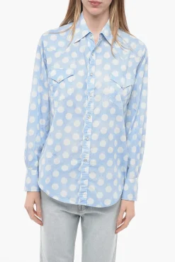 Camicia UNISEX a Pois con Doppio Taschino>Erl Online