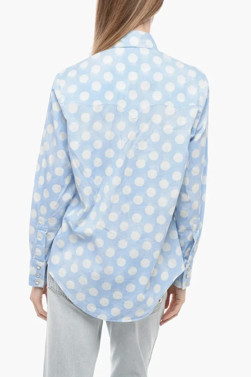 Camicia UNISEX a Pois con Doppio Taschino>Erl Online