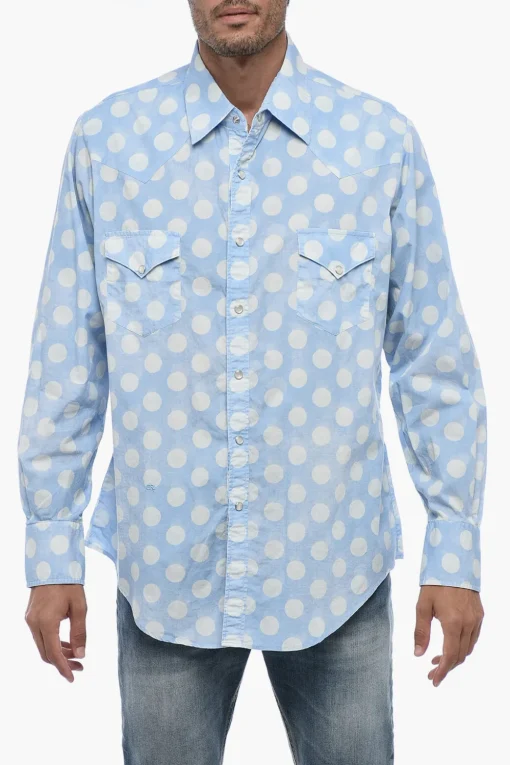 Camicia UNISEX a Pois con Doppio Taschino>Erl Online