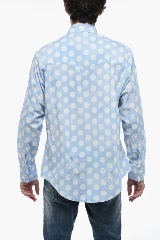 Camicia UNISEX a Pois con Doppio Taschino>Erl Online