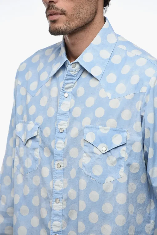 Camicia UNISEX a Pois con Doppio Taschino>Erl Online