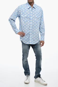 Camicia UNISEX a Pois con Doppio Taschino></noscript>Erl Online