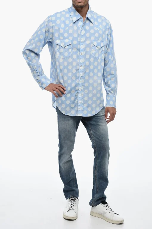 Camicia UNISEX a Pois con Doppio Taschino>Erl Online