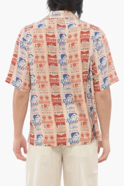 Camicia VOYAGE In Seta Stampata All-Over>Rhude Hot