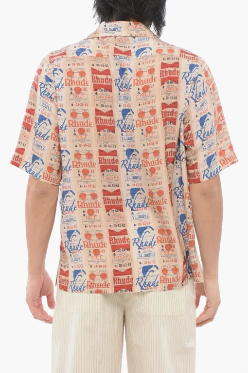 Camicia VOYAGE In Seta Stampata All-Over>Rhude Hot