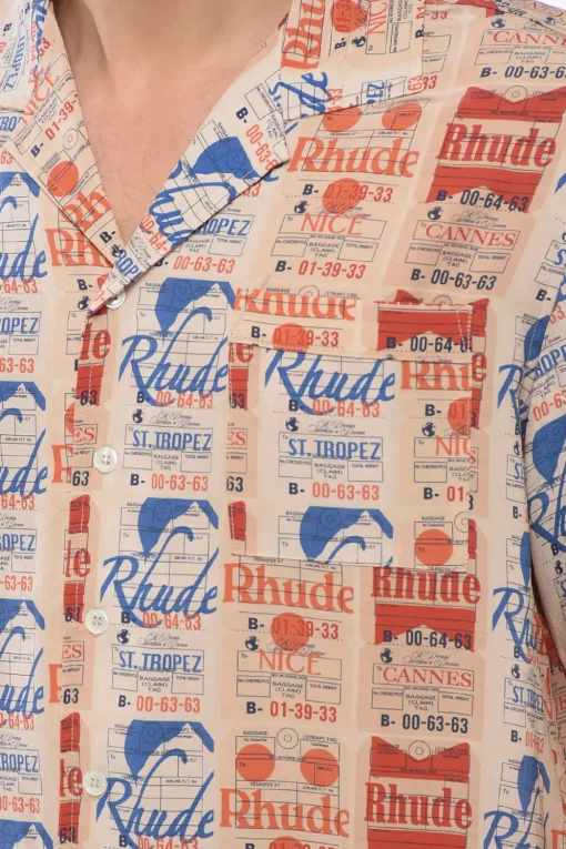Camicia VOYAGE In Seta Stampata All-Over>Rhude Hot