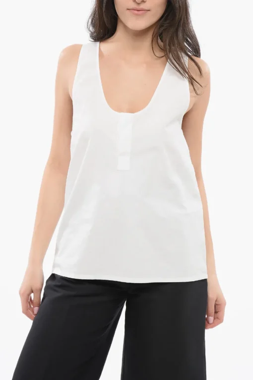 Canotta HENLEY con Scollo Profondo>Saint Laurent Sale