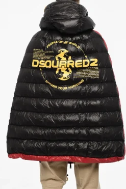 Cappa Imbottita In Piumino Con Stampa Logo>Dsquared2 Best