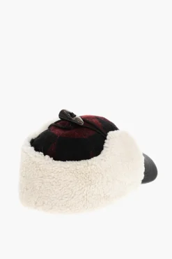 Best Cappello Baseball a Quadri con Dettaglio in Pelle Uomo Cappelli