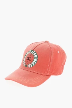 Cappello Baseball BACK TO BASICS in Gabardina di Cotone Effetto Delavè>Dsquared2 Fashion