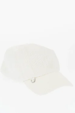 Cappello Baseball BELO in Maglia a Motivo Intrecciato con Dettaglio in Pelle>Jacquemus Discount