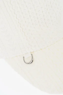 Cappello Baseball BELO in Maglia a Motivo Intrecciato con Dettaglio in Pelle>Jacquemus Discount