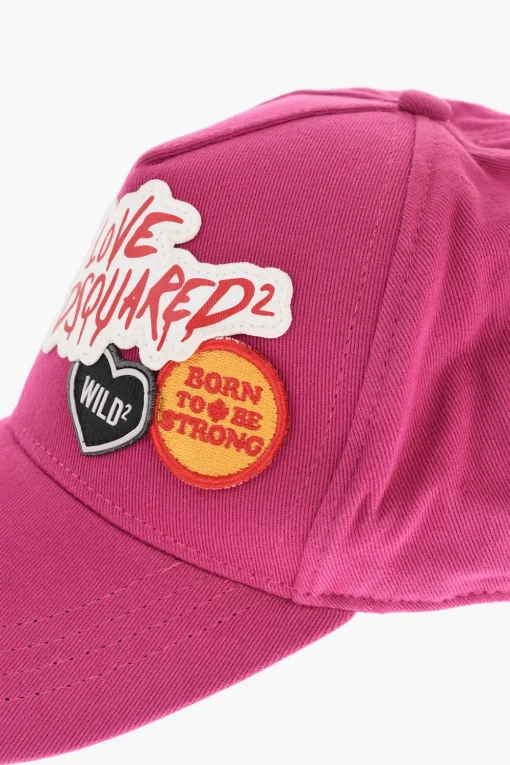 Hot Cappello Baseball CATEN TEAM in Gabardina di Cotone con Patches Uomo Cappelli