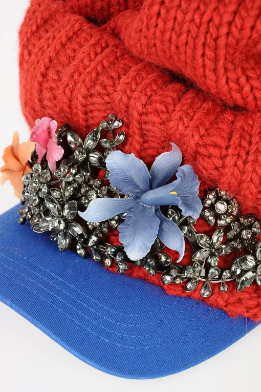 Cappello Baseball con Applicazioni Gioiello>Dsquared2 Fashion
