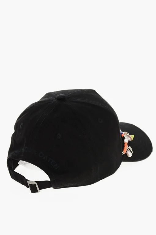 Cappello Baseball in Gabardina di Cotone Impreziosito da Perline>Dsquared2 Hot