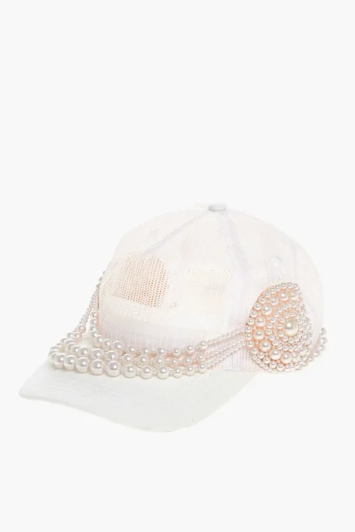 Cappello Baseball in Mesh Impreziosito da Perle>Dsquared2 Discount