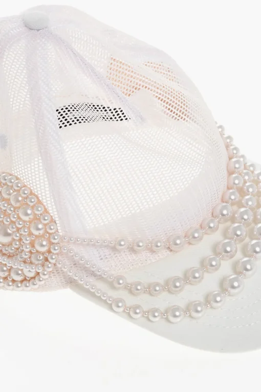 Cappello Baseball in Mesh Impreziosito da Perle>Dsquared2 Discount