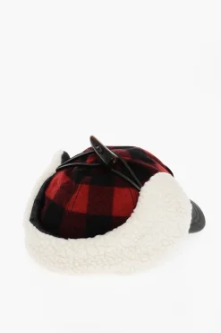 Cappello Baseball in Misto Lana a Quadri>Dsquared2 Hot