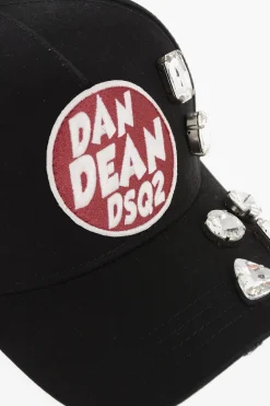 Cappello Baseball in Tinta Unita Impreziosito da Gioielli></noscript>Dsquared2 Sale