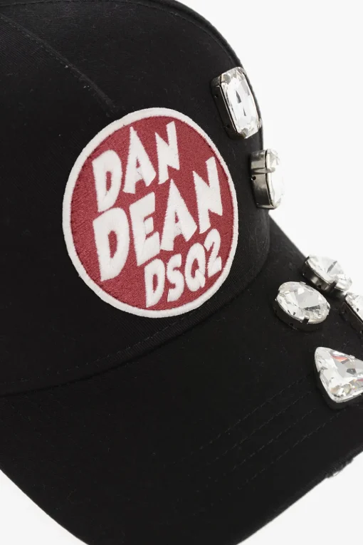 Cappello Baseball in Tinta Unita Impreziosito da Gioielli>Dsquared2 Sale