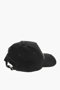 Discount Cappello Baseball in Tinta Unita con Logo Impreziosito da Strass Donna Cappelli