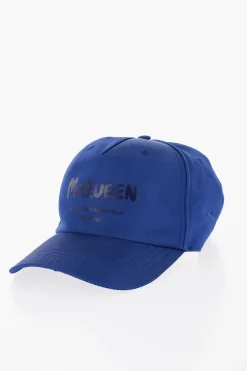 Clearance Cappello Baseball in Tinta Unita con Logo Stampato Uomo Cappelli