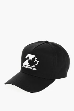 Cappello Baseball POWER TWINS in Tinta Unita con Logo a Contrasto>Dsquared2 Discount