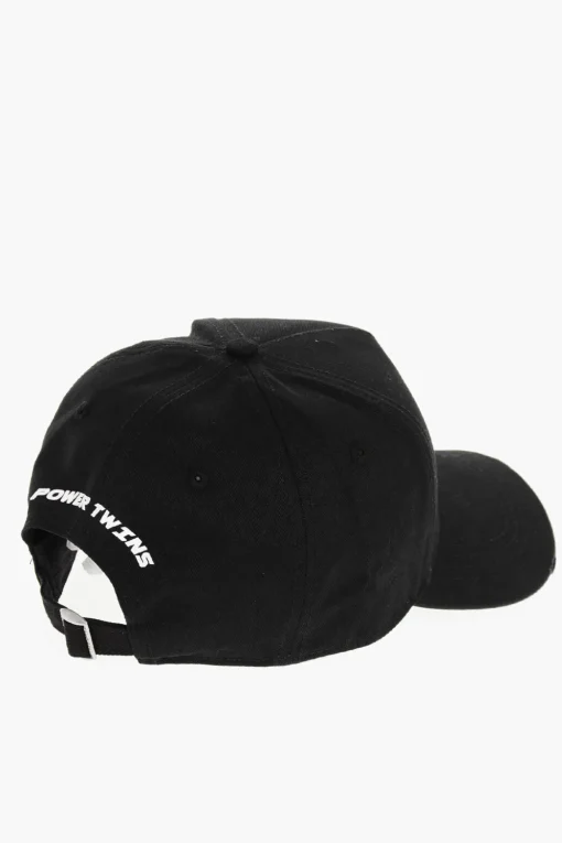 Cappello Baseball POWER TWINS in Tinta Unita con Logo a Contrasto>Dsquared2 Discount