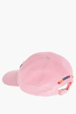Online Cappello Baseball RAINBOW LEAF in Gabardina di Cotone con Dettaglio Multicolor Donna Cappelli