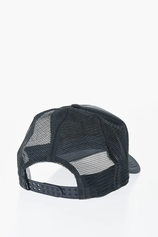 Fashion Cappello Baseball Trucker in Tinta Unita con Dettaglio a Contrasto Donna Cappelli|Cappelli