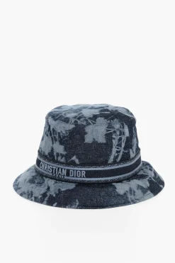 Hot Cappello Bucket D-BOBBY in Denim Effetto Acid Wash Donna Cappelli