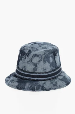 Hot Cappello Bucket D-BOBBY in Denim Effetto Acid Wash Donna Cappelli