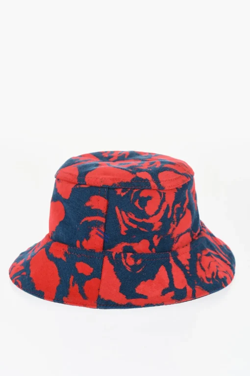 Fashion Cappello Bucket in Denim Floccato Reversibile Donna Cappelli|Cappelli