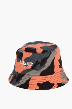 Cappello Bucket in Nylon a Motivo Camouflage>Dsquared2 Sale