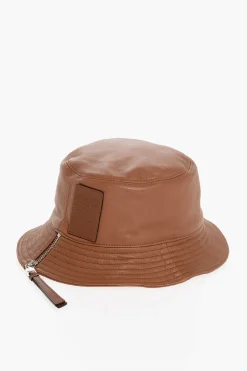 Cappello Bucket in Pelle a Tinta Unita con Dettaglio Zip>Loewe Discount