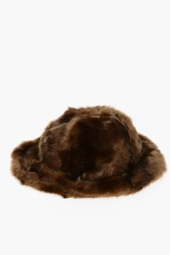 Discount Cappello Bucket in Pelliccia Ecologica a Tinta Unita Uomo Cappelli