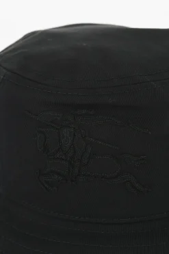 Cappello Bucket in Tinta Unita con Logo Ricamato>Burberry Outlet
