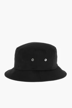 Discount Cappello Bucket in Tinta Unita con Logo Ricamato a Contrasto Uomo Cappelli